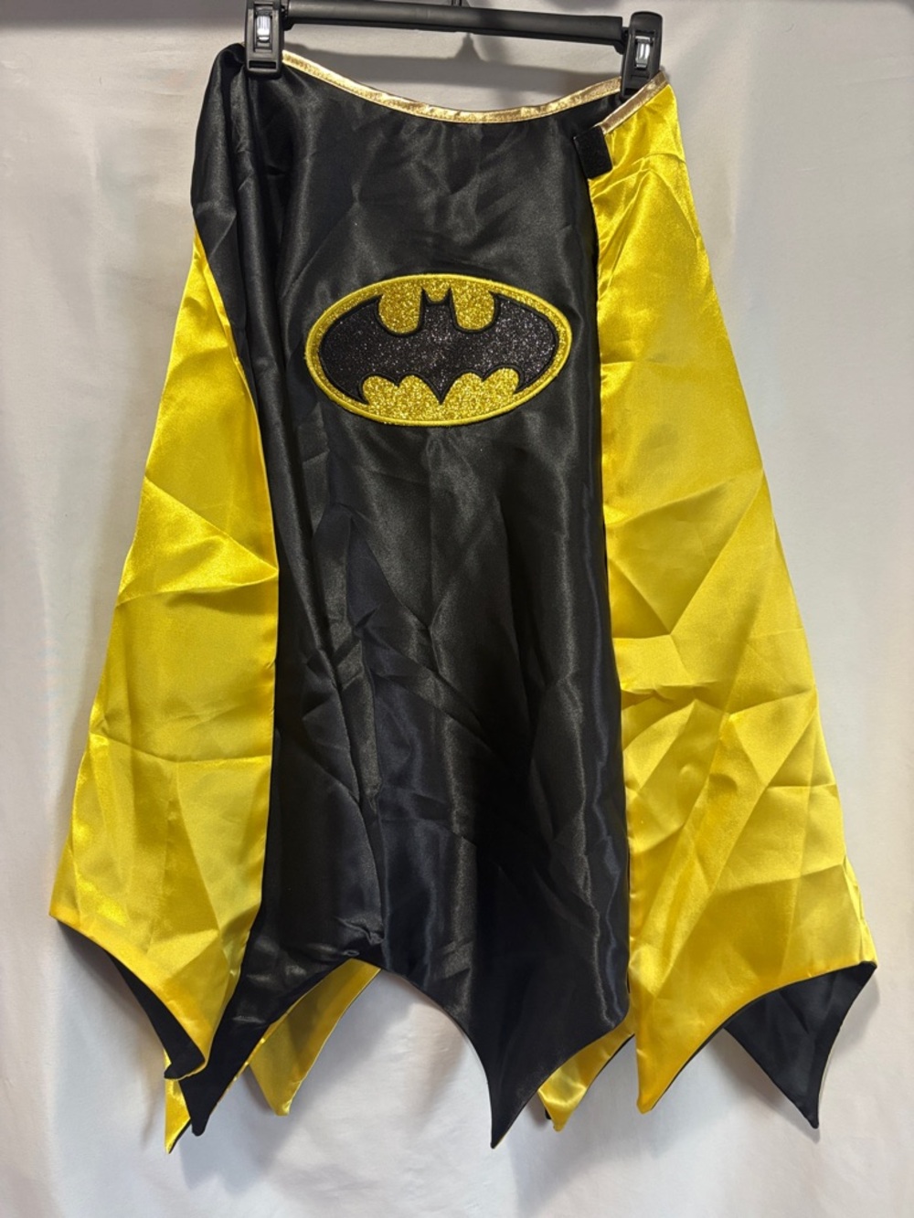 Rubie's Black and Yellow Glitter Bat Superhero Cape